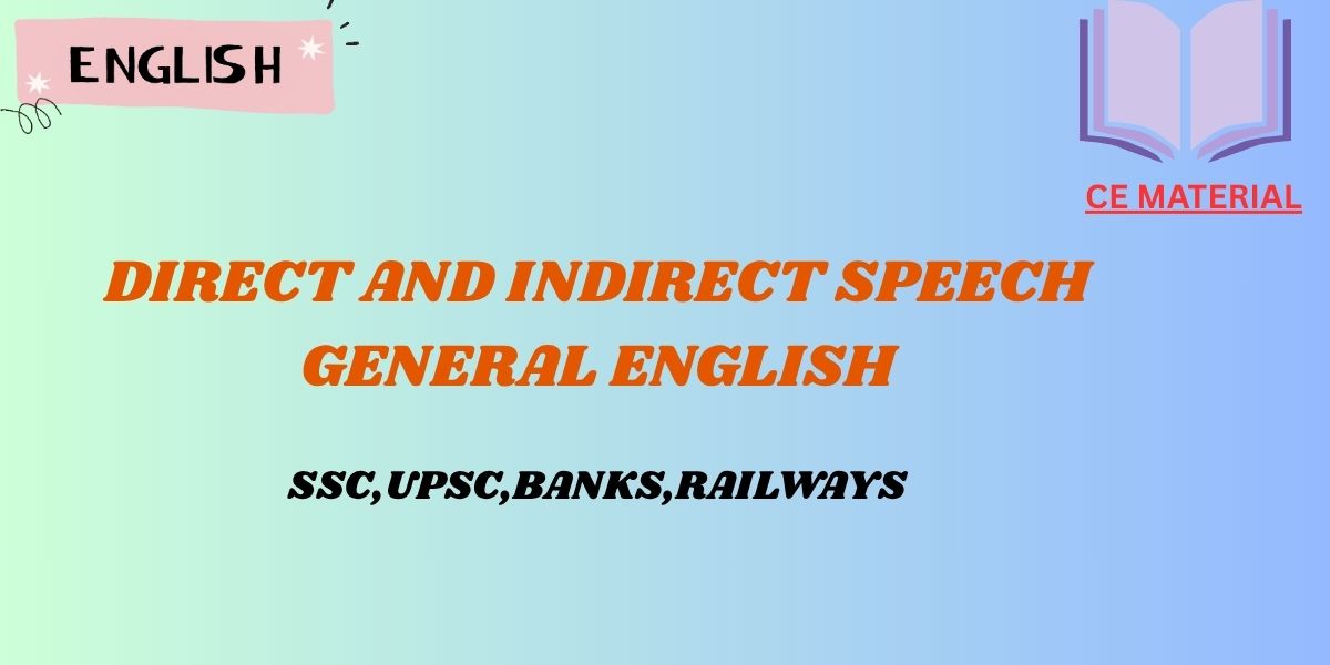 DIRECT AND INDIRECT SPEECH