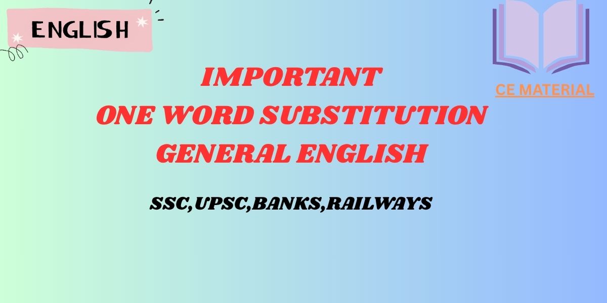 ONE WORD SUBSTITUTION