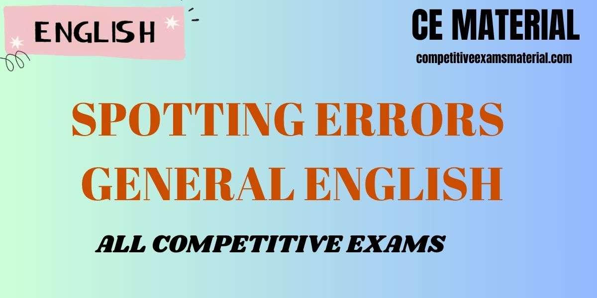 SPOTTING ERRORS