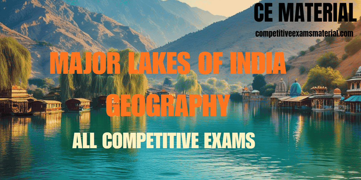 MAJOR LAKES OF INDIA GEOGRAPHY